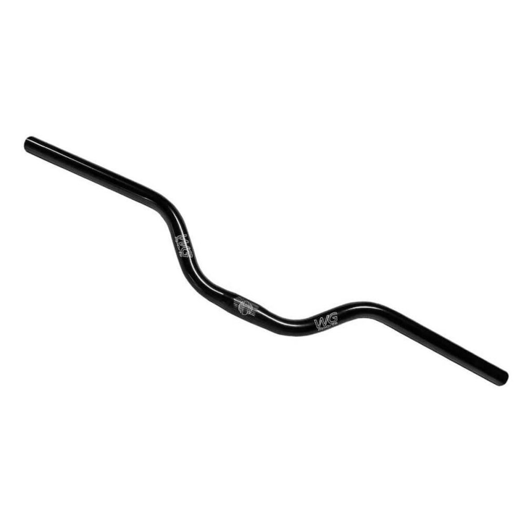 Guidão Alto Alumínio Preto 25,4x680mm MTB com 80mm de Altura