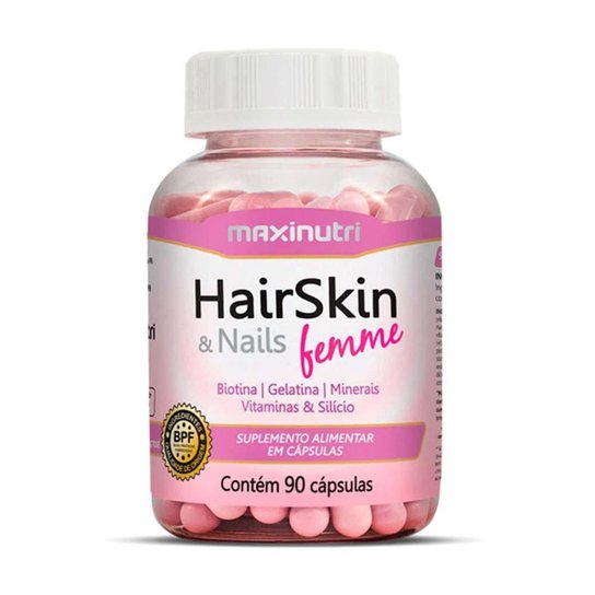 HairSkin Femme Biotina e Minerais 90 Cápsulas Maxinutri Menor preço em HairSkin Femme Biotina e Minerais 90 Cápsulas Maxinutri