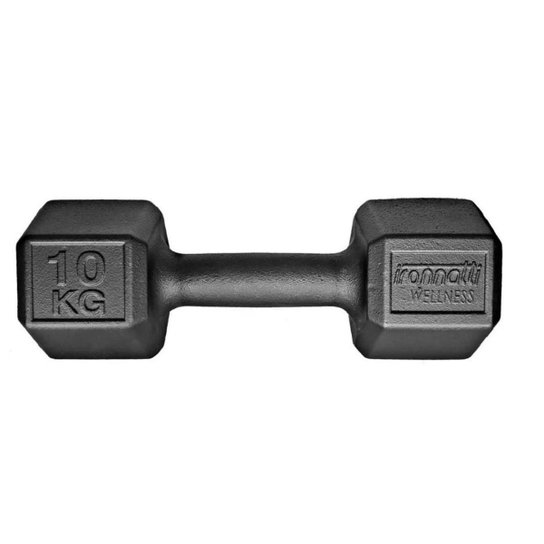 Halter Dumbbell Sextavado 10kg 2un. - Preto+Chumbo Menor preço em Halter Dumbbell Sextavado 10kg 2un. - Preto+Chumbo