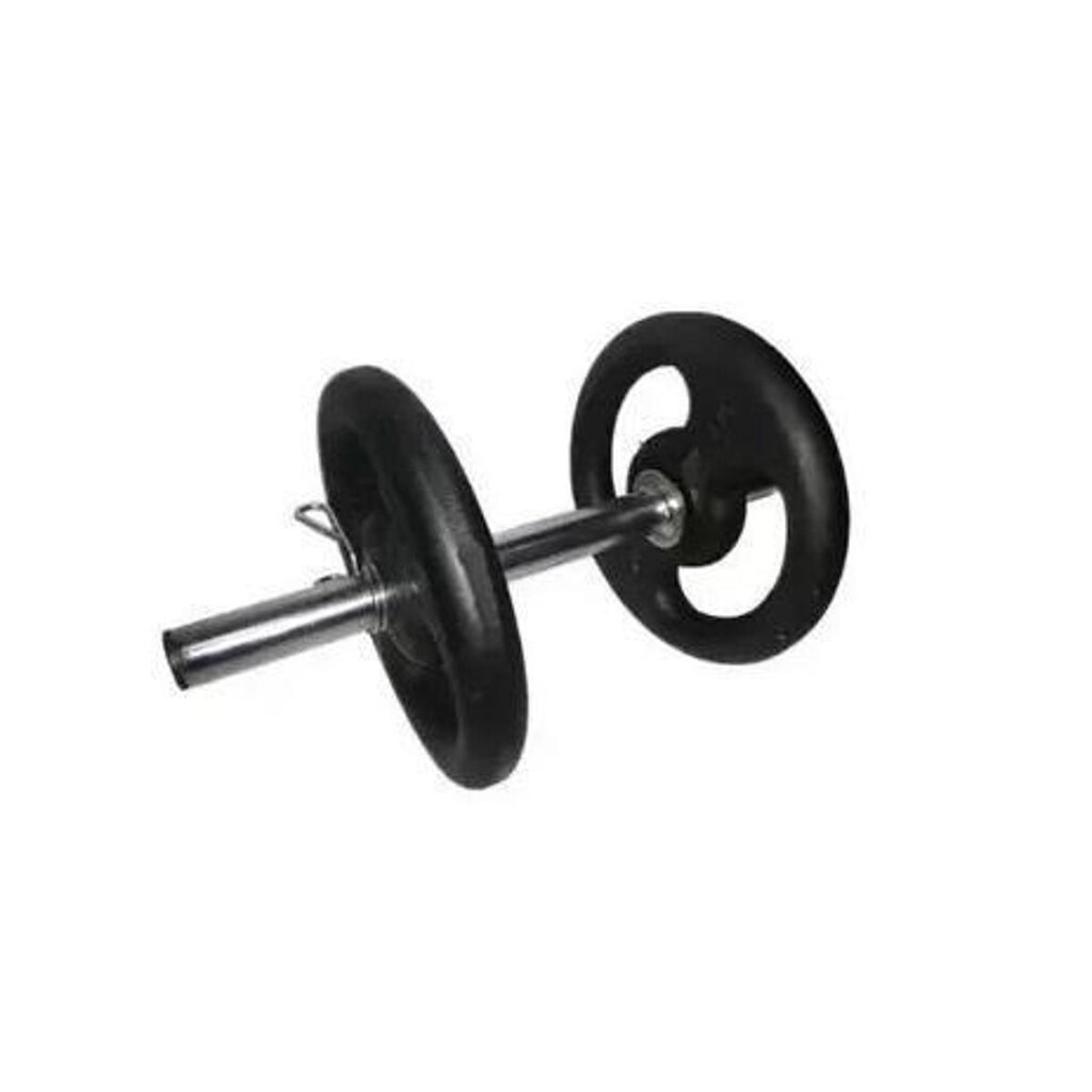 Halteres Com Barra 40cm +10kg Anilhas De Ferro Fundido 2x5kg
