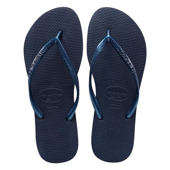 Havaianas De Luxo Flat Mix Com Pedraria Azul - Marinho Menor preço em Havaianas De Luxo Flat Mix Com Pedraria Azul - Marinho
