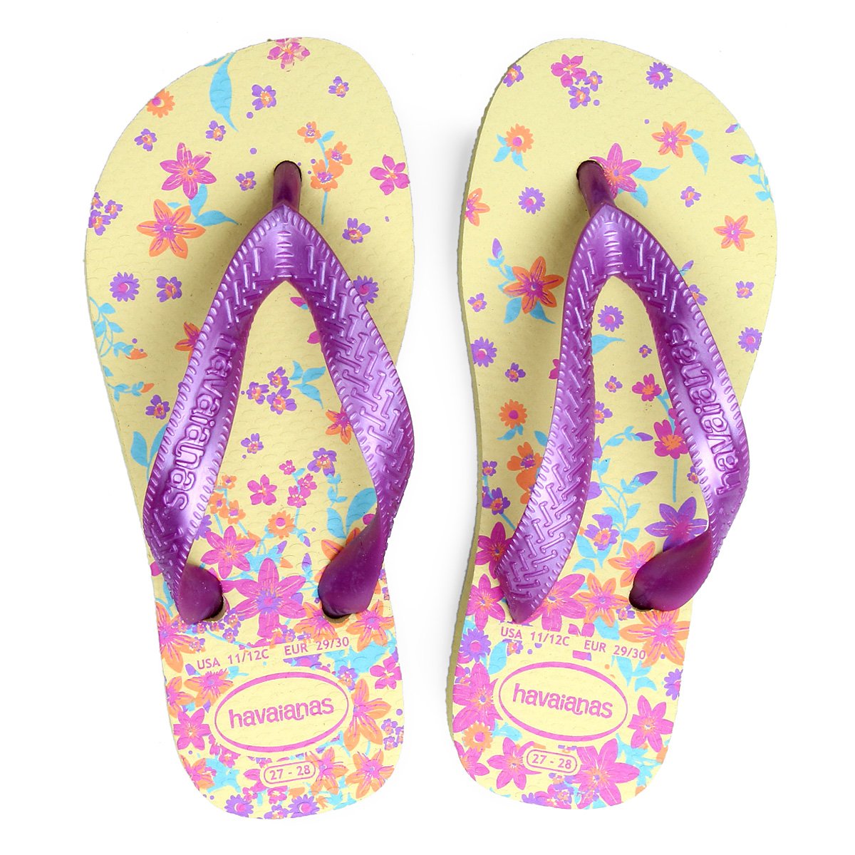 Havaianas Kids Flores Flip Flops - Shocking Pink/Roségold