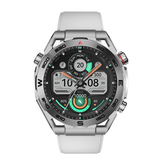 Haylou R8 Smartwatch Inteligente Relógio Esportivo Militar Grau Dureza - Prata Menor preço em Haylou R8 Smartwatch Inteligente Relógio Esportivo Militar Grau Dureza - Prata