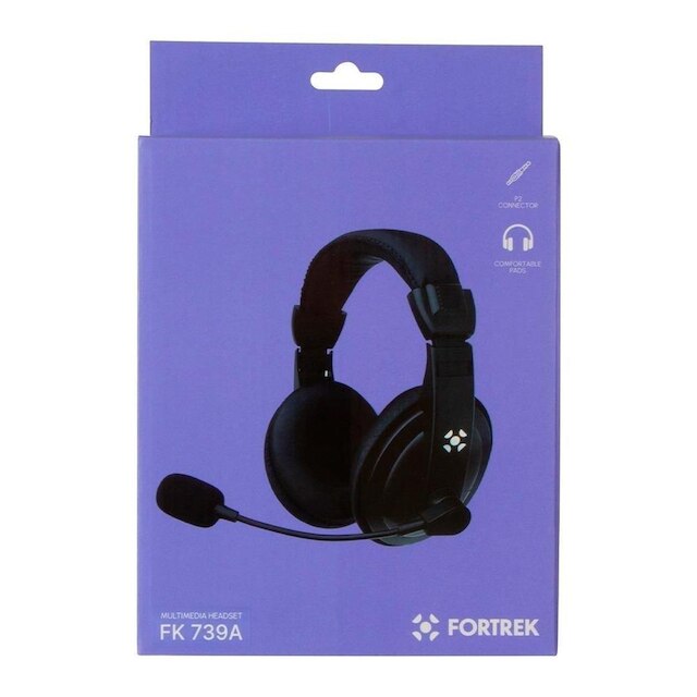Headset Fortrek Multimídia HSL-102 Preto - 62889 - Preto | Netshoes