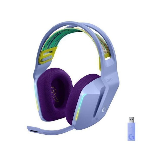 Headset Gamer Logitech G733 PC MAC PS4 sem Fio 7.1 - Lilás | Netshoes
