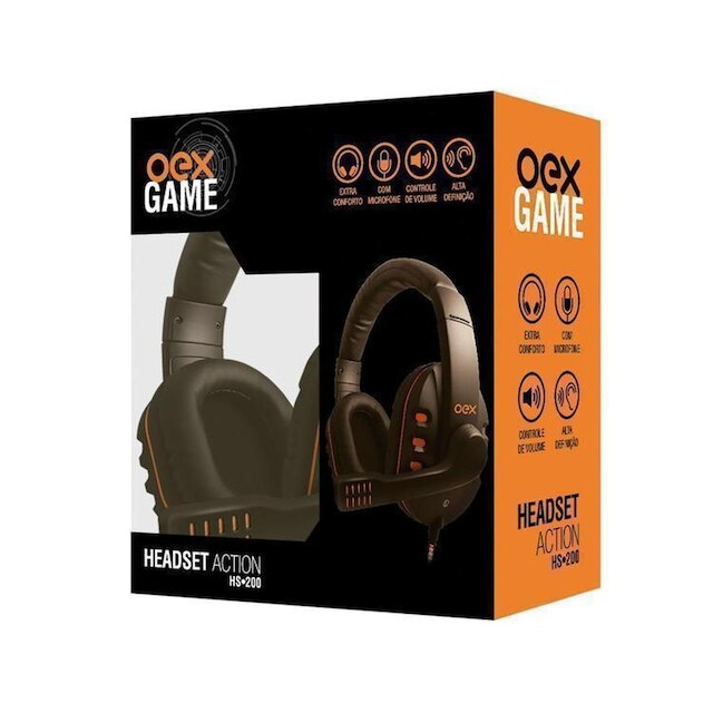 Headset Gamer OEX Action HS200
