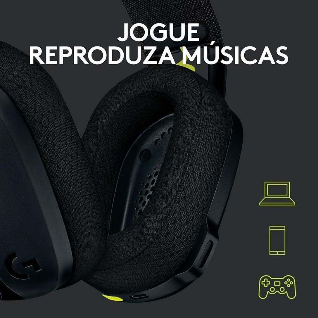 Headset Gamer Sem Fio Logitech G435, Lightspeed e Bluetooth, Dolby ...
