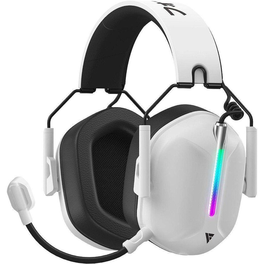 Headset Sem Fio Force One Kabuto 7.1 Surround, RGB, Wireless, Bluetooth, Branco - Branco - Único -