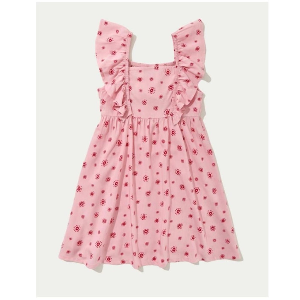 Hering Kids Vestido com Babados Rosa