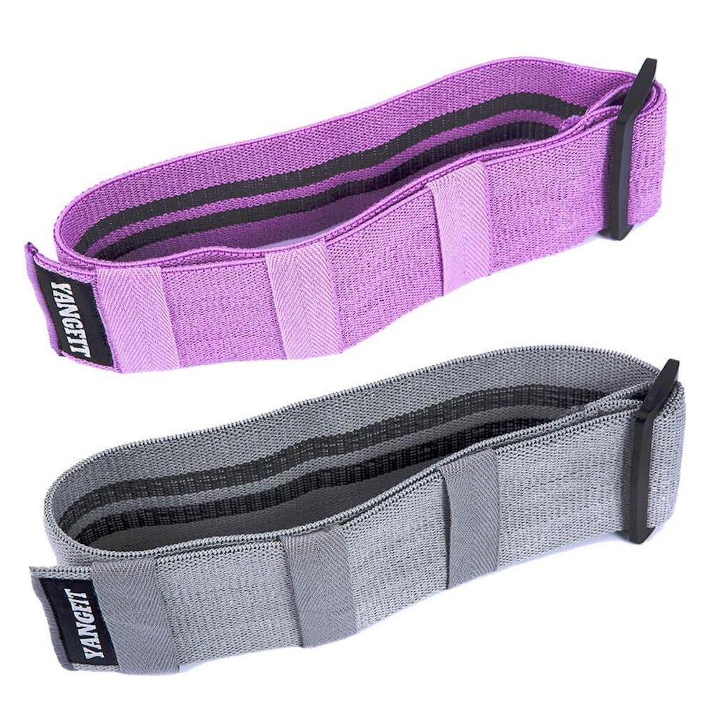 Hip Band Elástico Extensor Yangfit Ajustável Kit 2 Intensidades