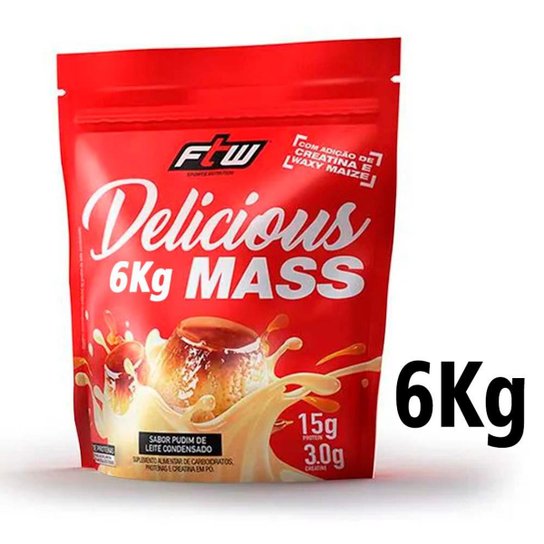 Hipercalórico Delicious Mass 6Kg - FTW Menor preço em Hipercalórico Delicious Mass 6Kg - FTW