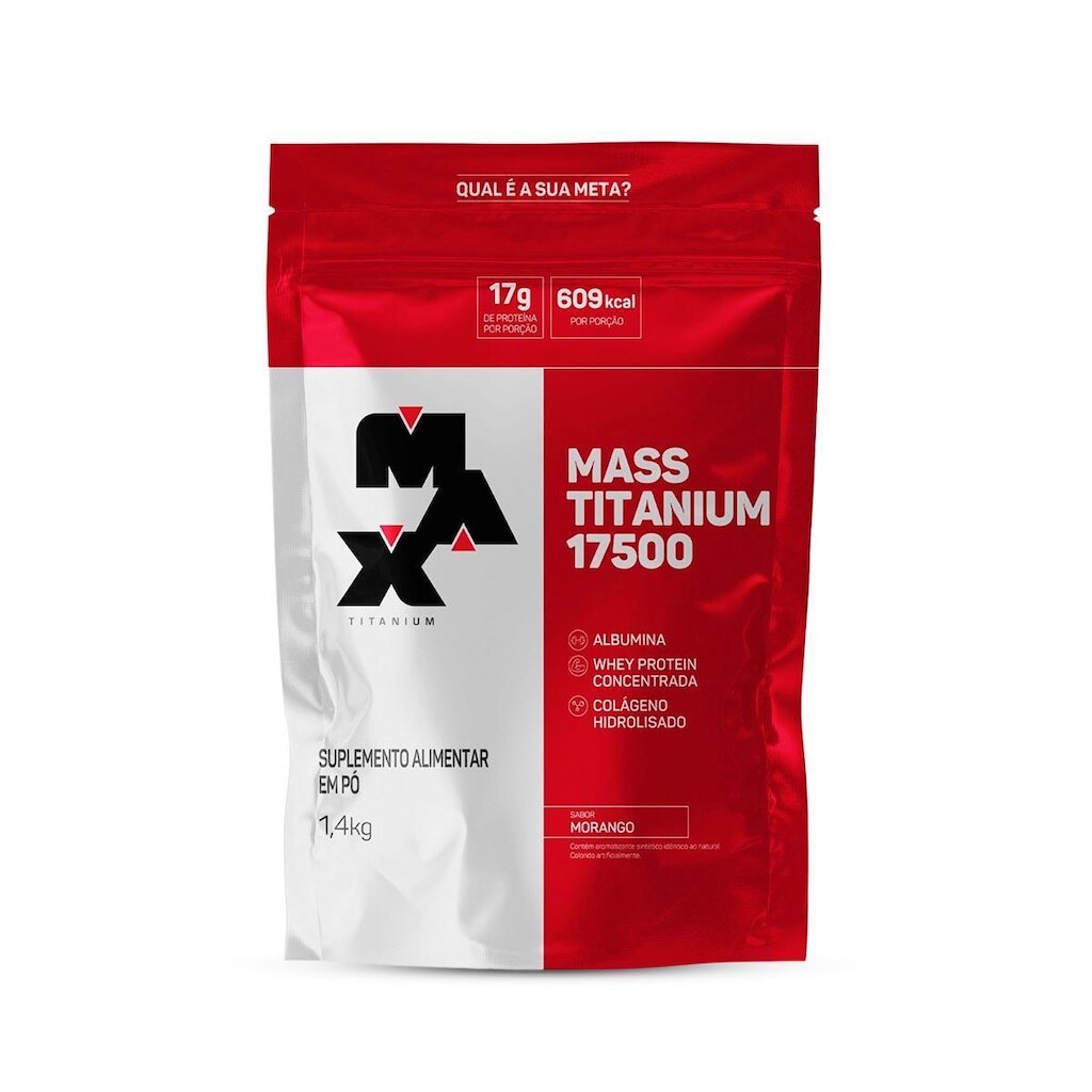 Hipercalórico Mass Titanium 17500 Refil 1,4Kg - Max Titanium