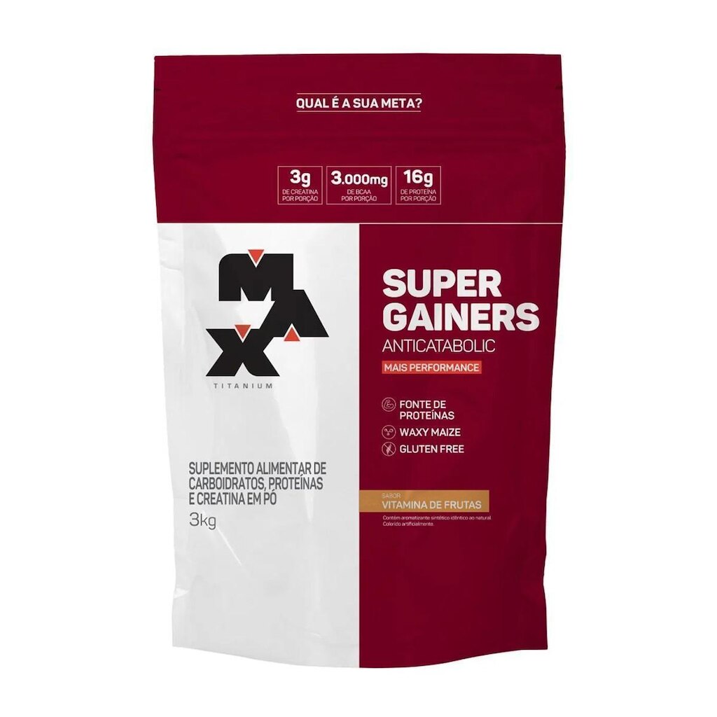 Hipercalórico Super Gainers  Refil de 3kg - Max Titanium