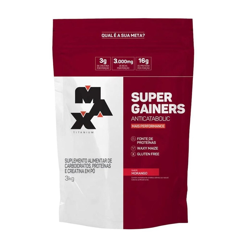 Hipercalórico Super Gainers  Refil de 3kg - Max Titanium