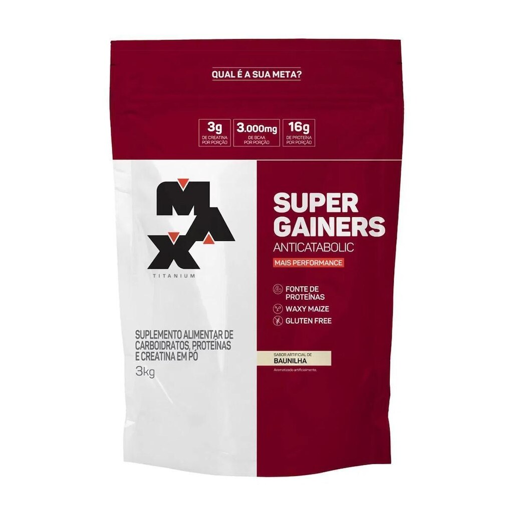 Hipercalórico Super Gainers  Refil de 3kg - Max Titanium