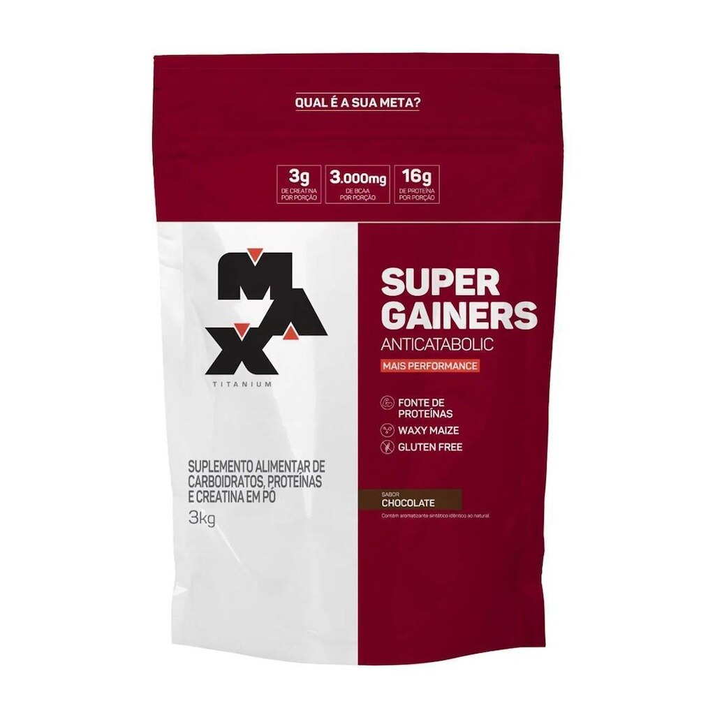 Hipercalórico Super Gainers  Refil de 3kg - Max Titanium