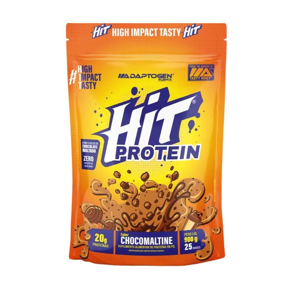 Hit Protein Adaptogen Whey protein com Peptídeos de Colágeno Refil 900g