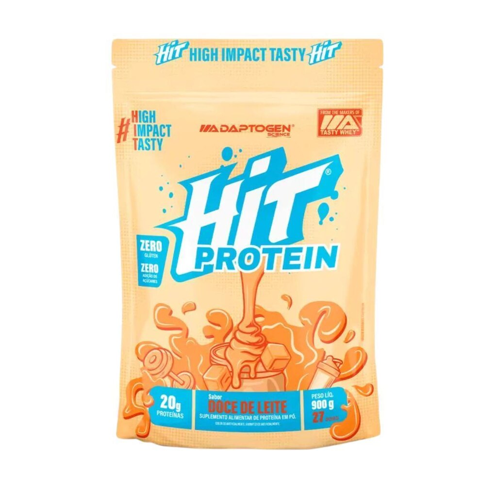 Hit Protein Adaptogen Whey protein com Peptídeos de Colágeno Refil 900g