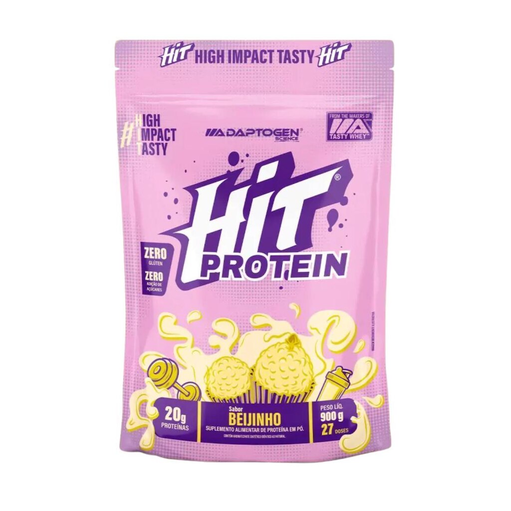 Hit Protein Adaptogen Whey protein com Peptídeos de Colágeno Refil 900g