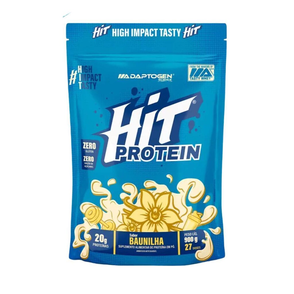 Hit Protein Adaptogen Whey protein com Peptídeos de Colágeno Refil 900g