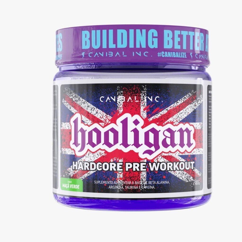 Hooligan Pre Workout - 210g Maçã Verde - Canibal