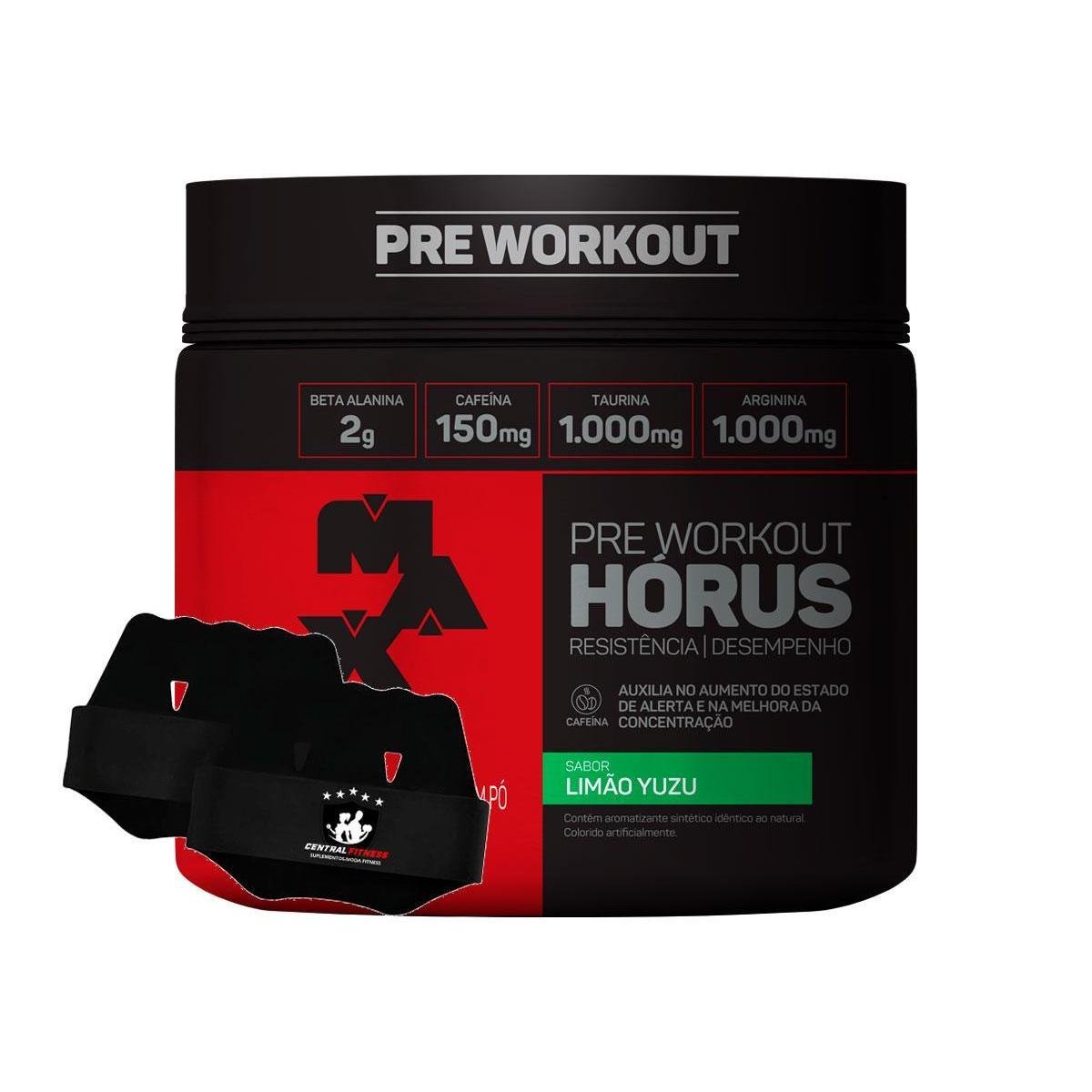 Horus 300g Pre Workout + Luva Max Titanium Limão