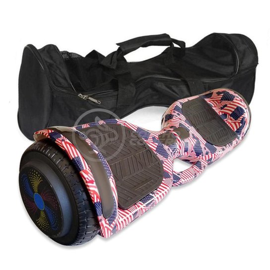Hoverboard Scooter infantil Skate Elétrico Adesivado America Auto-balance LED Bluetooth Bolsa | USA - Colorido Menor preço em Hoverboard Scooter infantil Skate Elétrico Adesivado America Auto-balance LED Bluetooth Bolsa | USA - Colorido