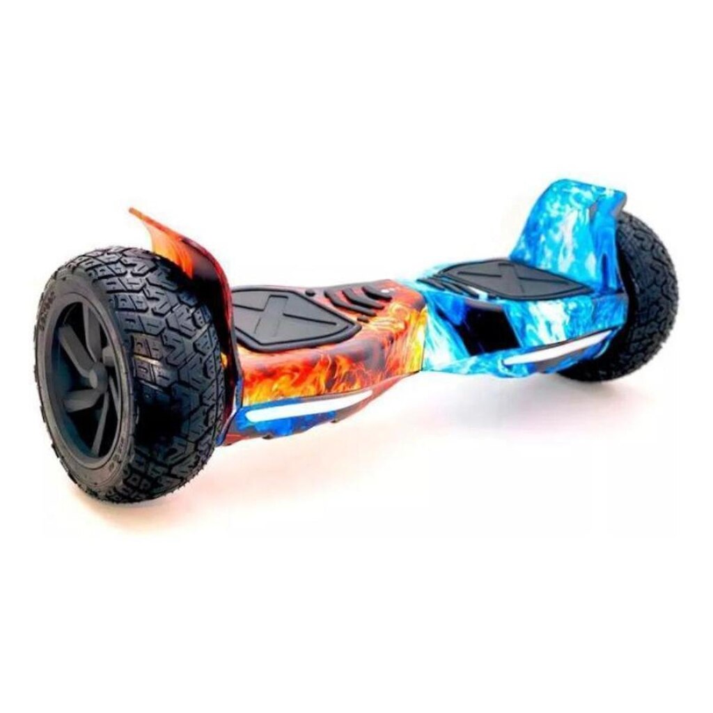 Hoverboard Skate Elétrico Original 8.5 Offroad Led Bluetooth Fogo e Gelo Brinovar