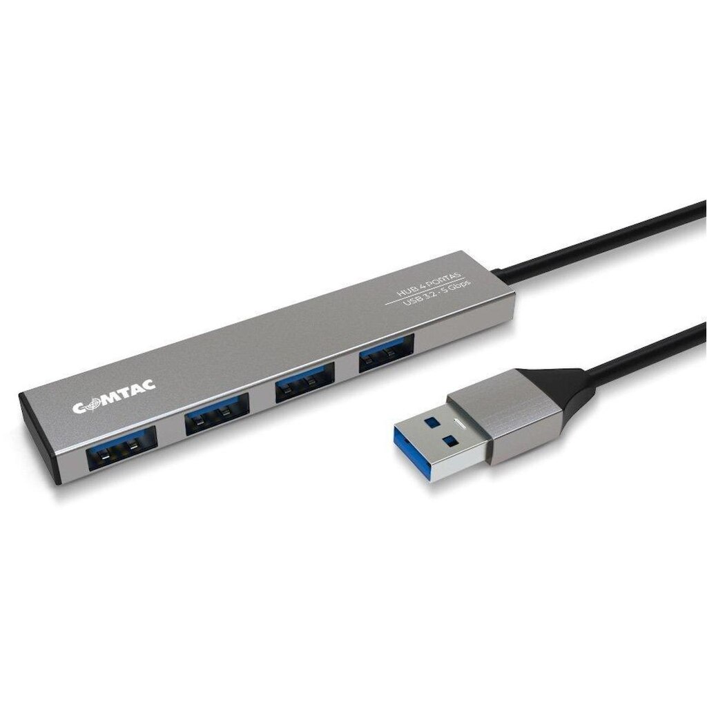 HUB Comtac USB-A 3.2 Gen 1, para 4x USB-A 3.2 Gen 1, Alumínio - 24129457