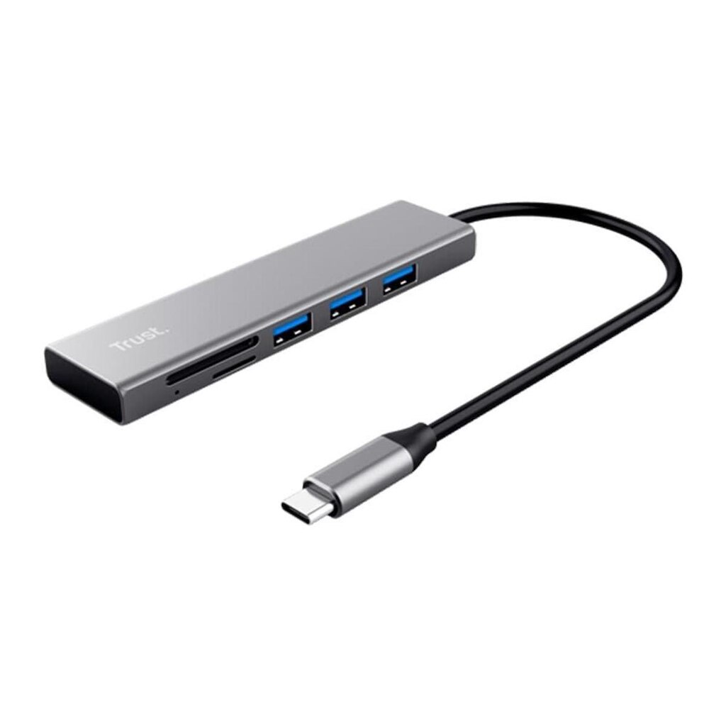 Hub Trust Halyx, 3 Portas USB, Conexão USB-C, de Alumínio, - 24191