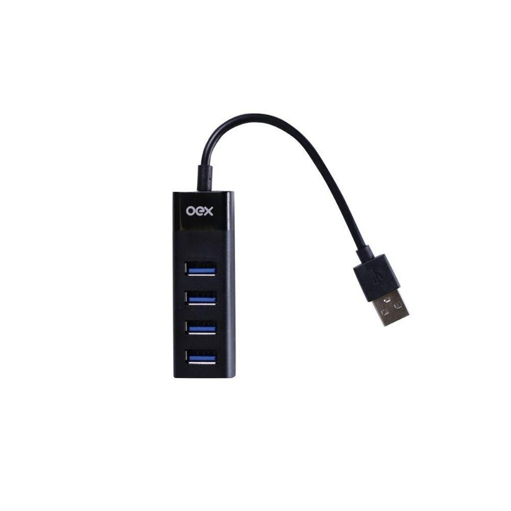 HUB USB OEX HB102 COM 4 PORTAS PRETO