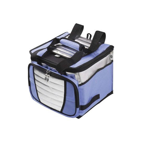 Ice Cooler 24 Litros 1 Divisória - Azul+Prata Menor preço em Ice Cooler 24 Litros 1 Divisória - Azul+Prata