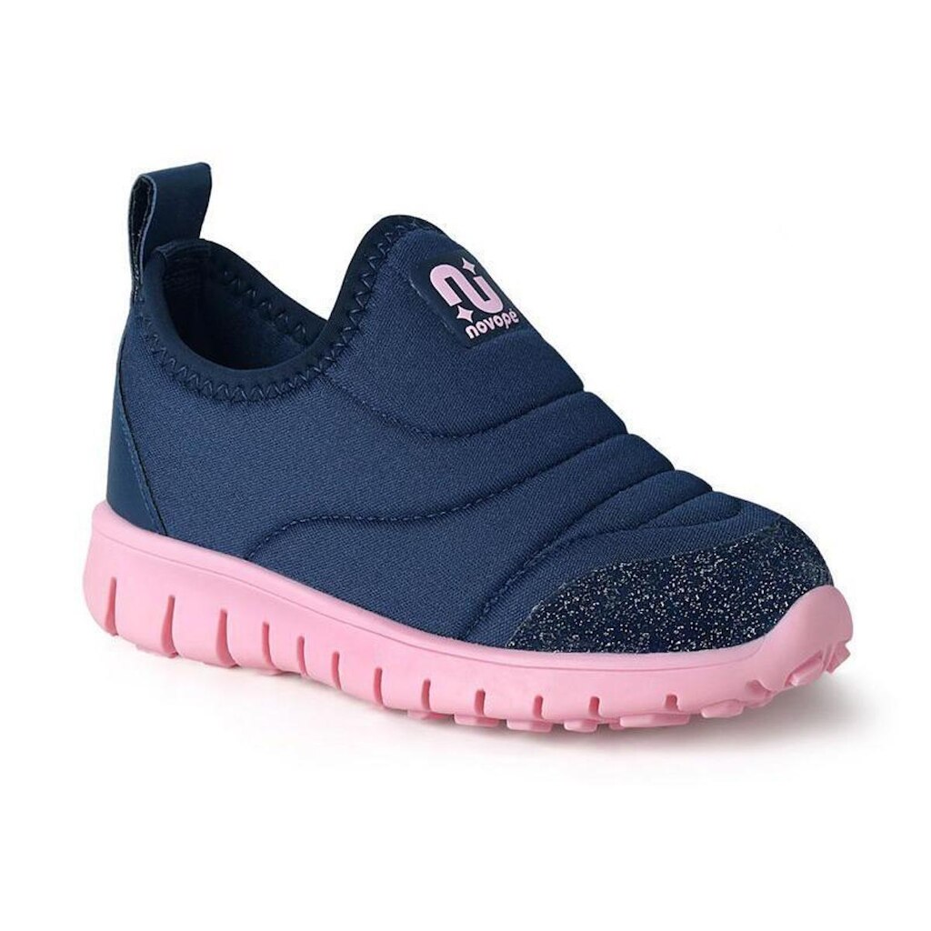 Infantil Novopé Ultra Flex Azul com Rosa glitter e conforto