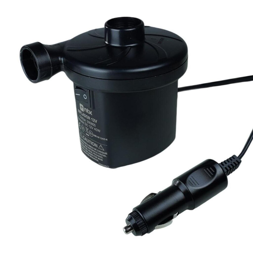 Inflador 12V com Estrutura em Plástico ABS e PS Compacto NTK