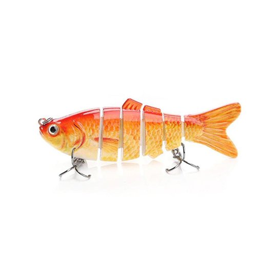 Isca Artificial Articulada Formato de Peixe para Pescaria Modelo 1 - Laranja Menor preço em Isca Artificial Articulada Formato de Peixe para Pescaria Modelo 1 - Laranja