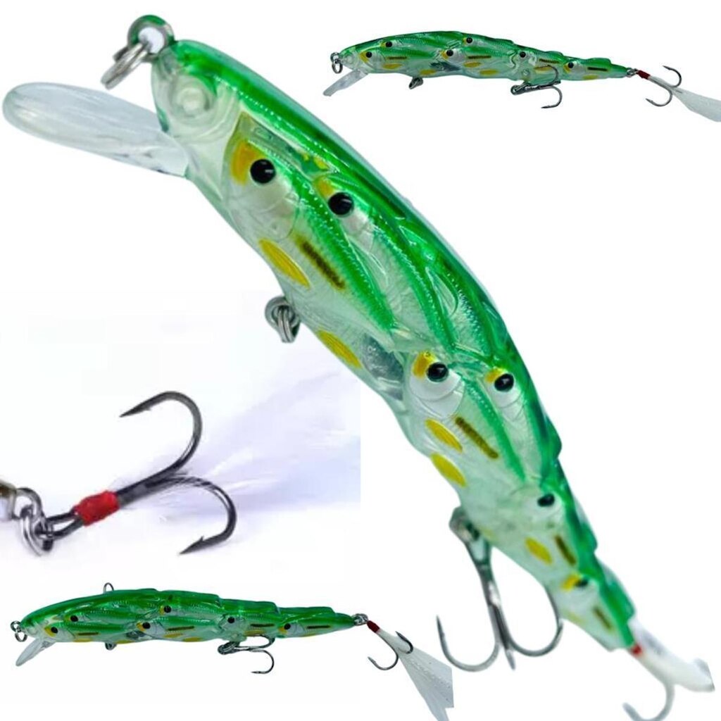 Isca Artificial Cardume de Peixes 11.5cm 15.7gr Verde