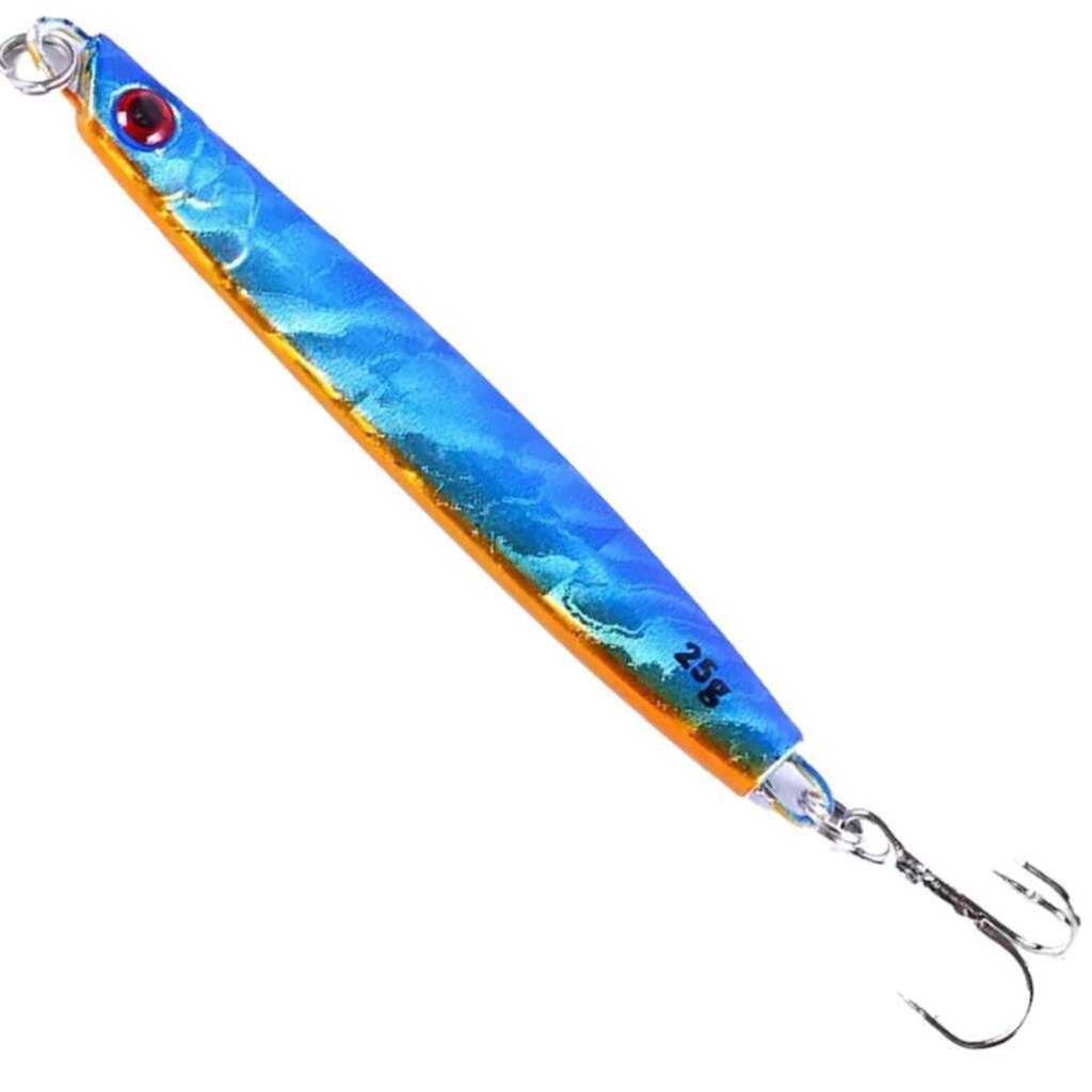 Isca Artificial Jumping Jig 8cm 25g Garatéia Azul Dourado