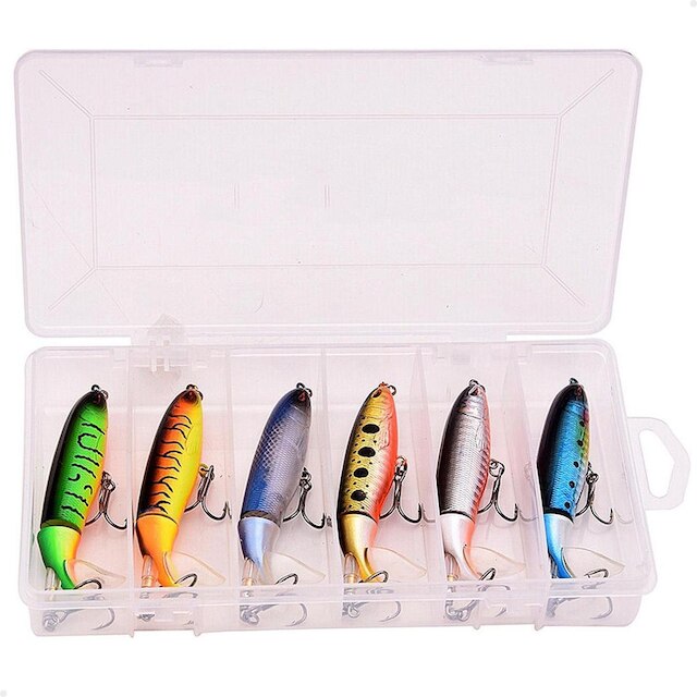 Isca Artificial Lorben Superfície Whopper Plopper Hélice 10cm 6 Peças