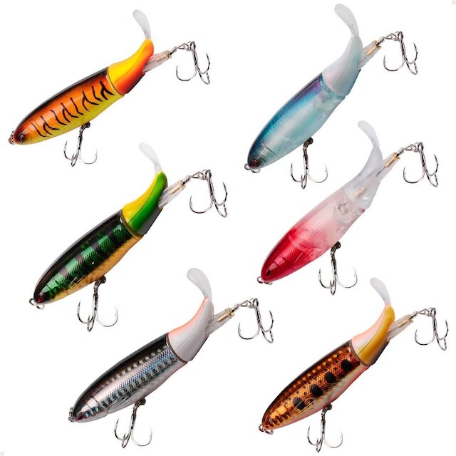 Isca Artificial Lorben Superfície Whopper Plopper Hélice 10cm 6 Peças