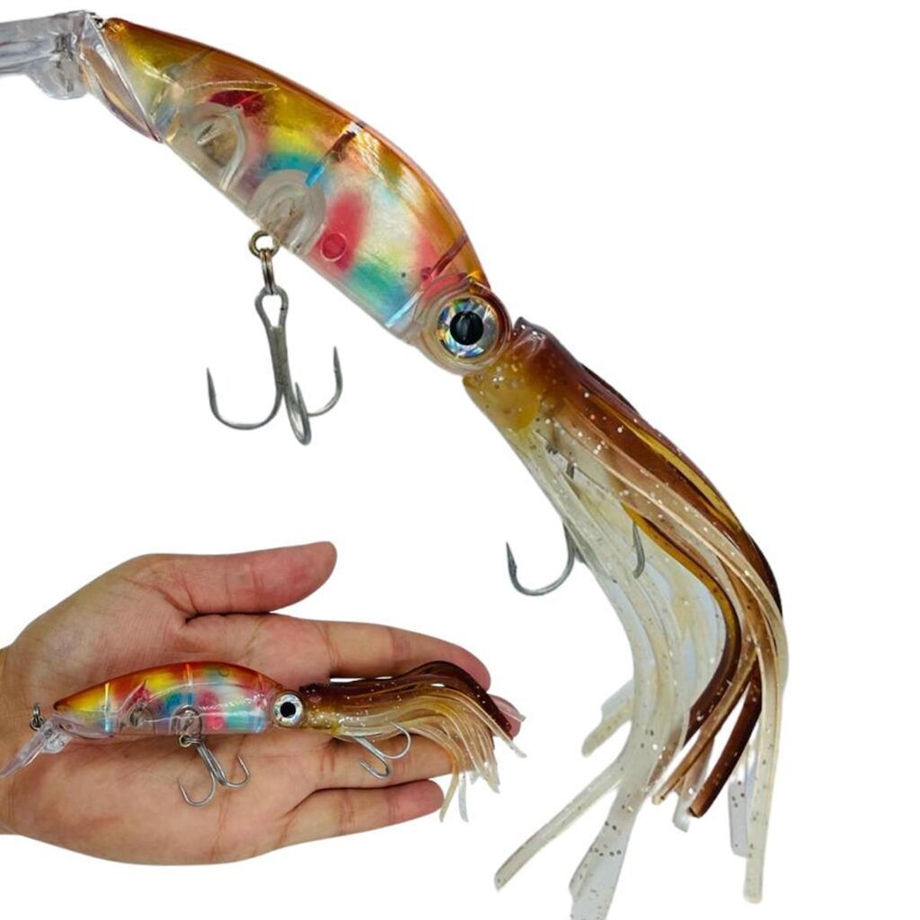 Isca Artificial Polvo 10cm 16.6gr Olhos 3D Marrom