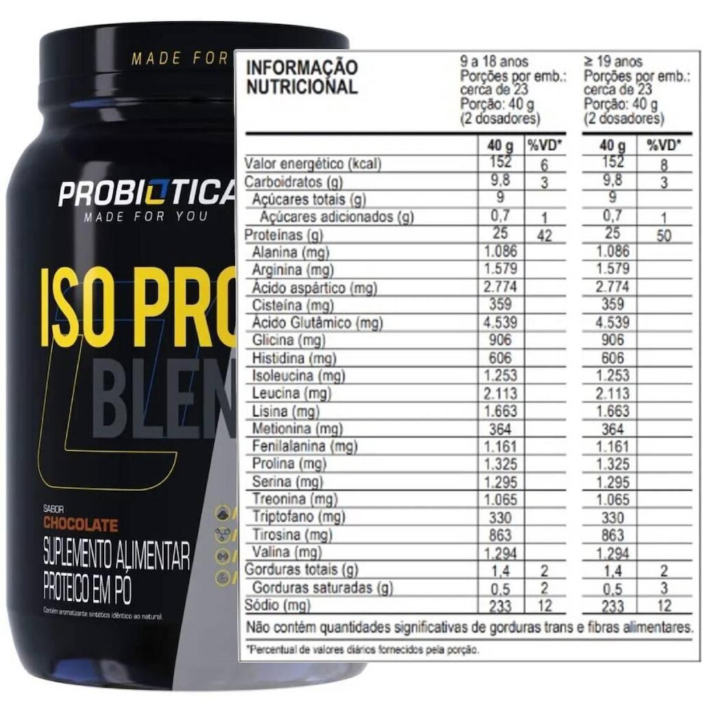 ISO PROTEIN BLEND 900G + MIX PRO CREATINA 300G - PROBIOTICA