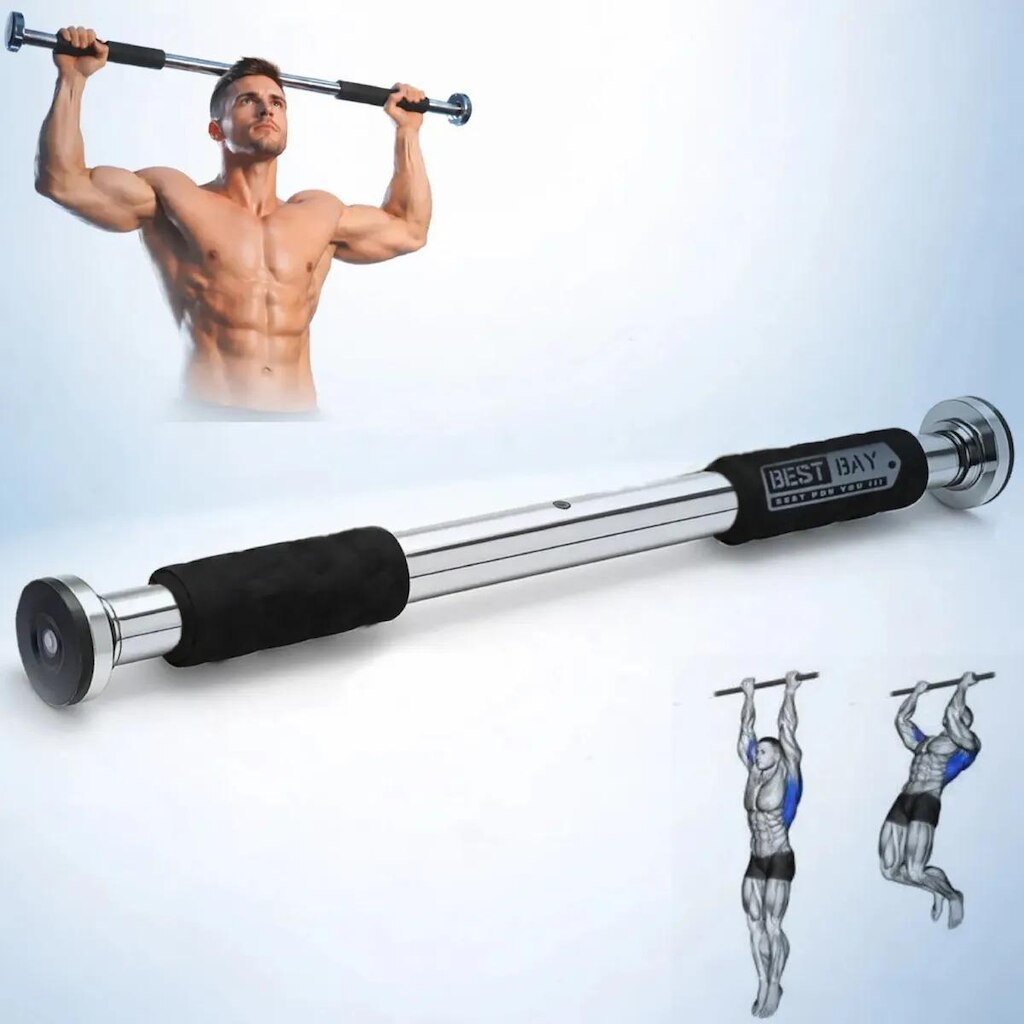 Item: Pull Up Bar Barra Fixa De Porta Para Exercicos  Ajustavel