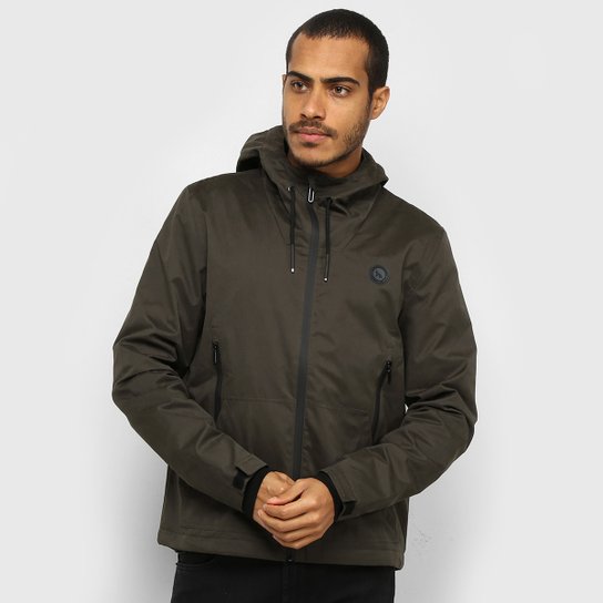 Jaqueta Acostamento Básica Com Capuz Masculina - Verde Menor preço em Jaqueta Acostamento Básica Com Capuz Masculina - Verde