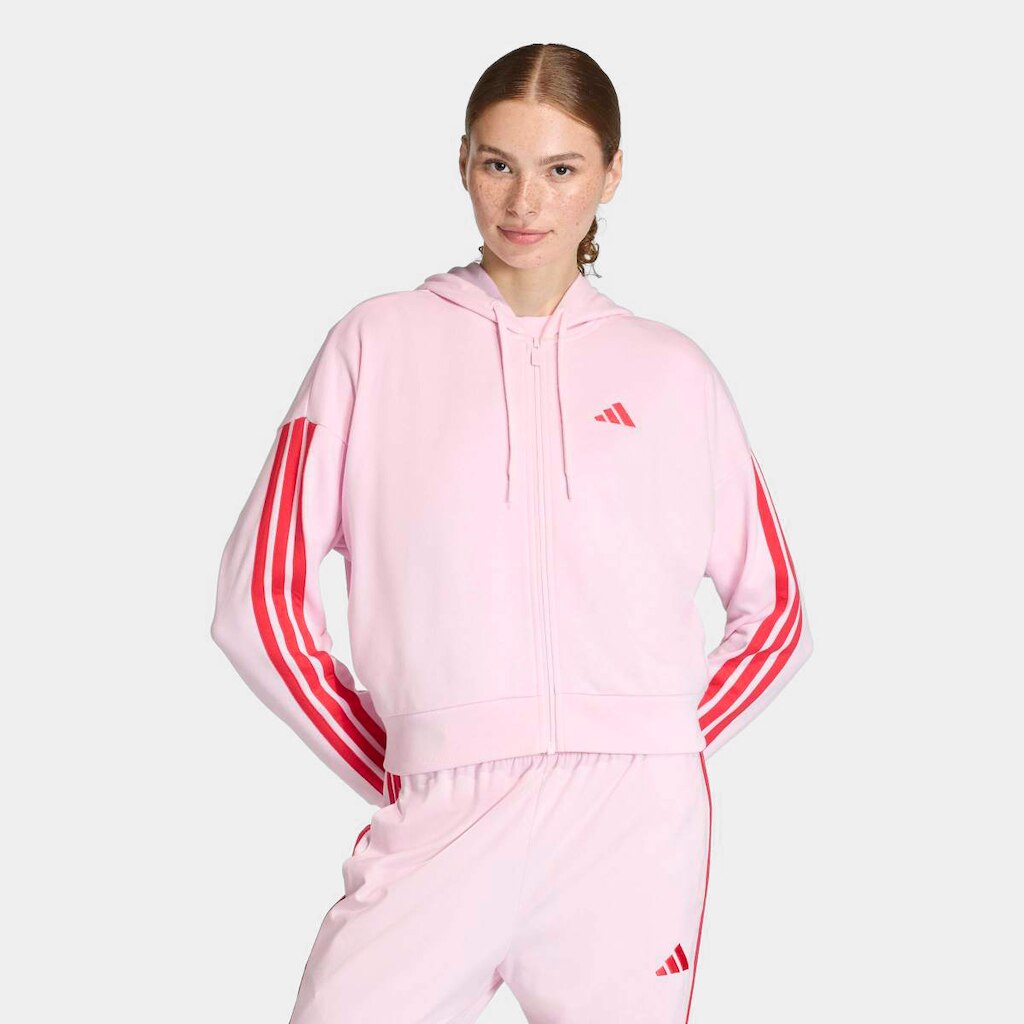 Jaqueta Adidas 3 Stripes Com Capuz Feminina