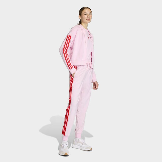 Jaqueta Adidas 3 Stripes Com Capuz Feminina