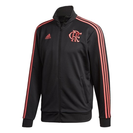 Jaqueta Adidas 3Stripes CR Flamengo Masculina - Preto Menor preço em Jaqueta Adidas 3Stripes CR Flamengo Masculina - Preto