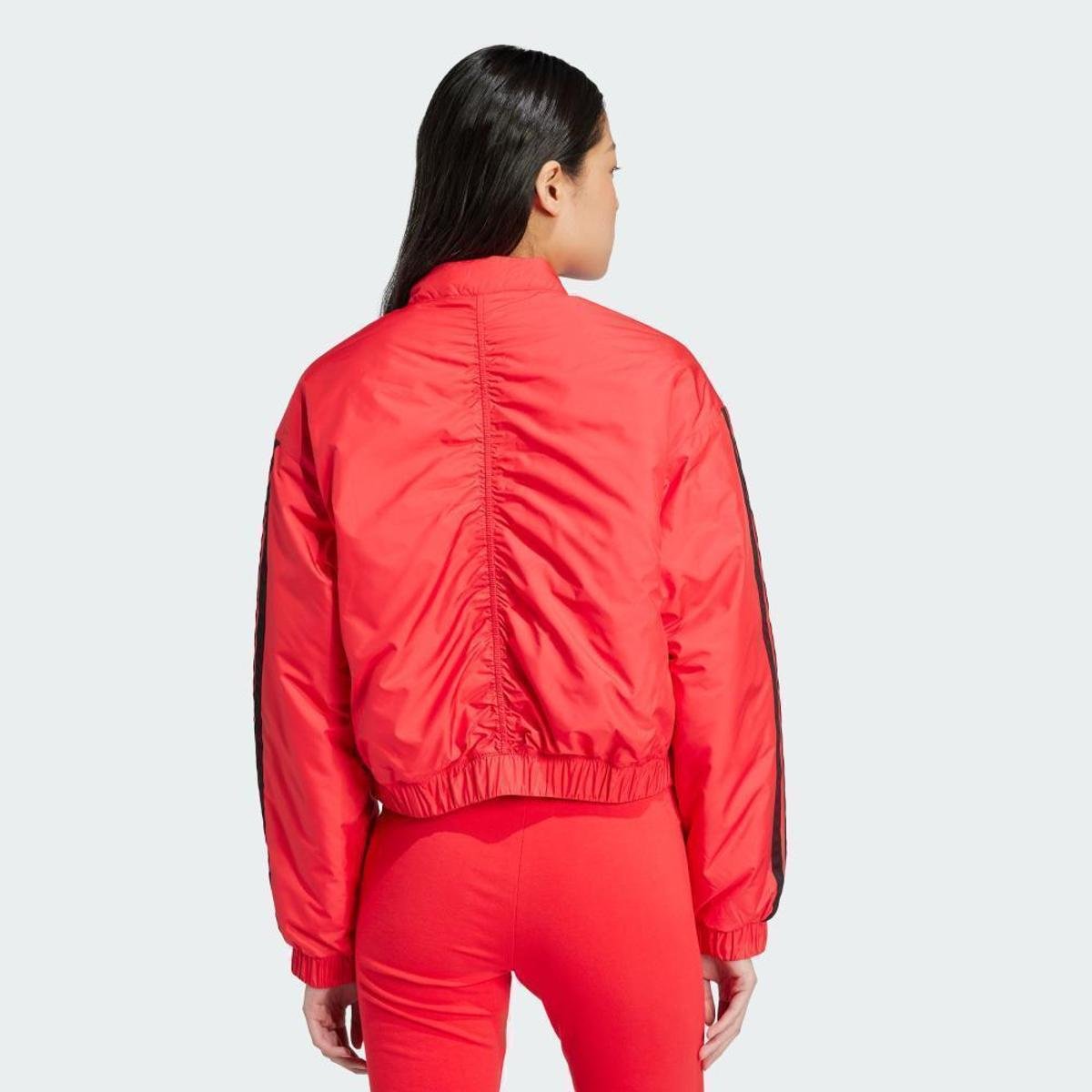 Jaqueta Adidas Bomber Cropped Isolamento Essentials Três Listras