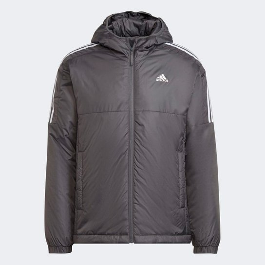 Jaqueta Adidas Essentials Insulated Masculina - Cinza+Branco Menor preço em Jaqueta Adidas Essentials Insulated Masculina - Cinza+Branco