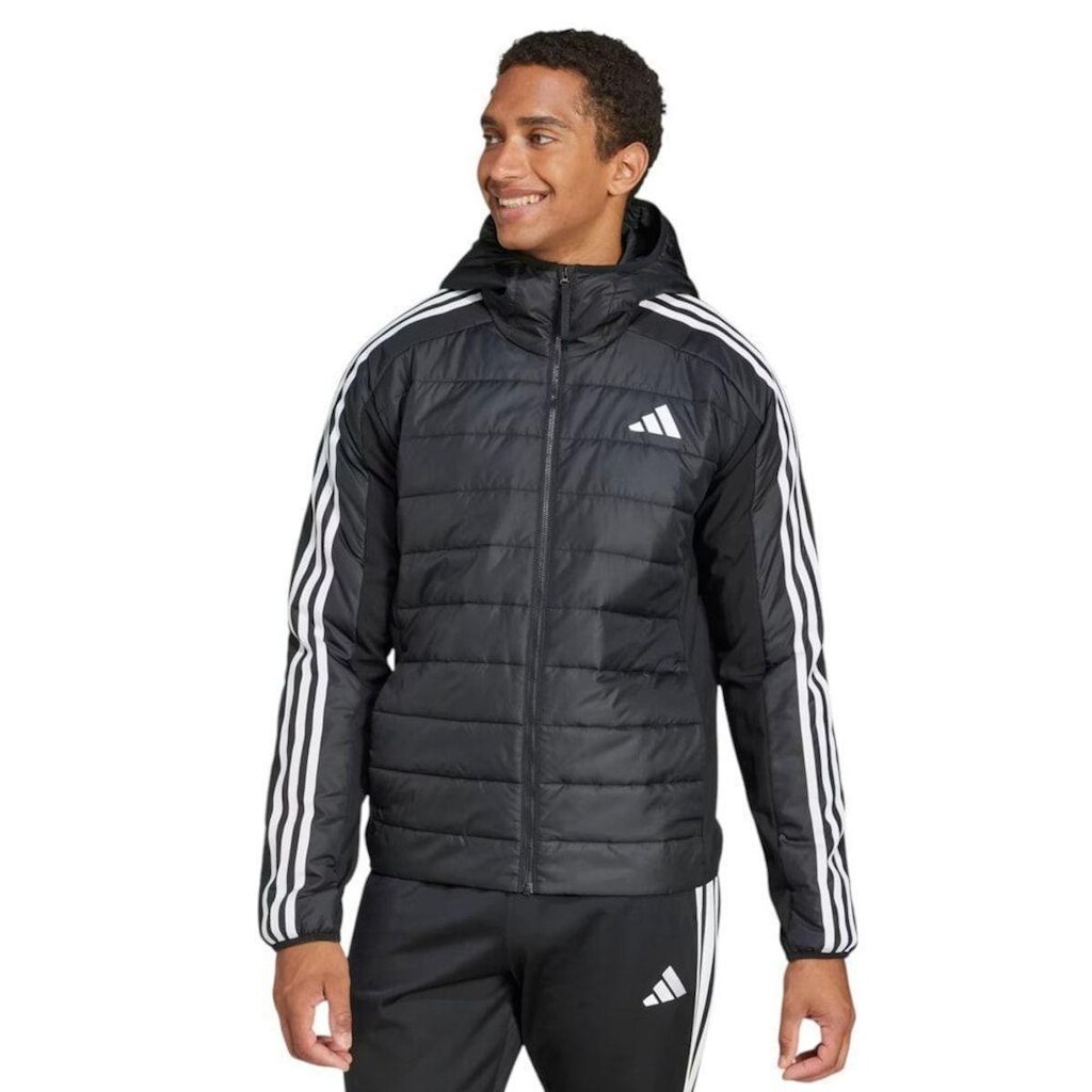 Jaqueta Adidas Essentials Três Listras Masculina - Preto P