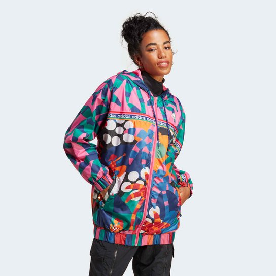 Jaqueta Adidas Farm Feminina - Verde+Rosa Menor preço em Jaqueta Adidas Farm Feminina - Verde+Rosa